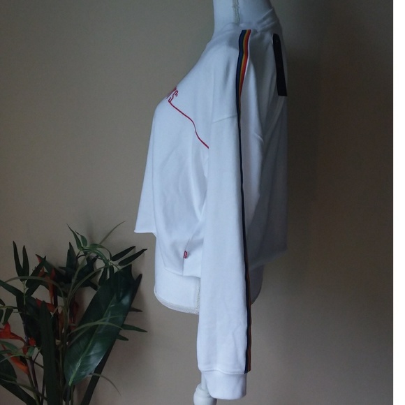 🆕️Levi's Rainbow-Striped Cropped Sweatshirt - Picture 6 of 8